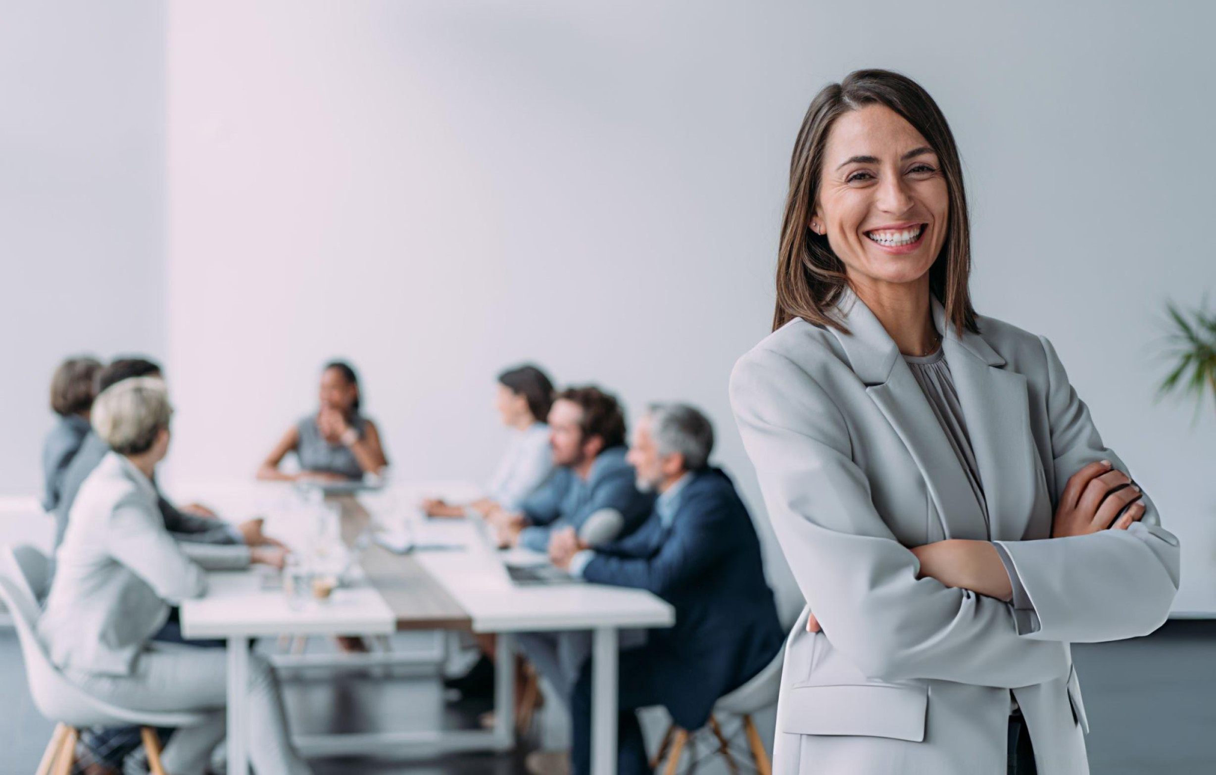 Diverse professionals in office